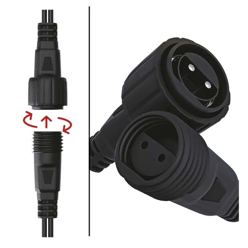 LED Kerst lichtsnoer voor buiten 50xLED/5m IP44 warm wit