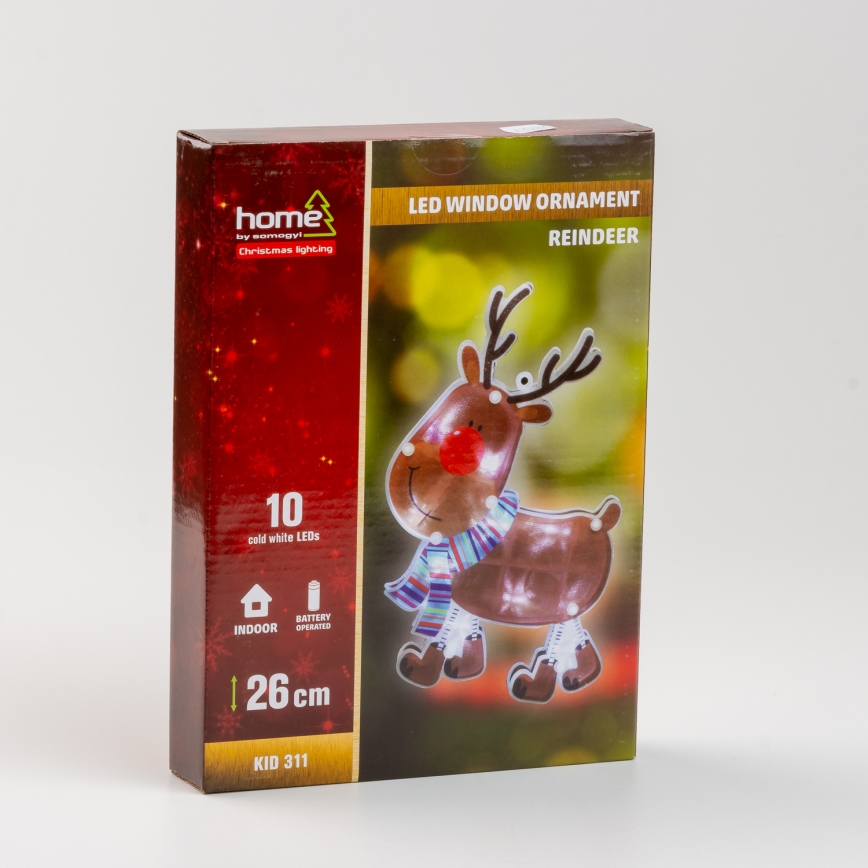 LED Kerst raamdecoratie 10xLED/3xAAA