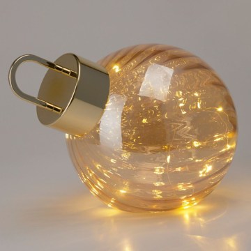 LED kerstbal 20xLED/3xAAA Ø 20 cm warm wit