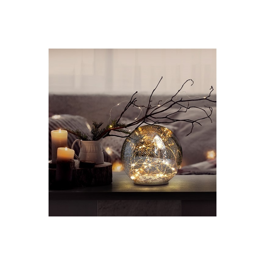LED Kerstbol 20xLED/3xAAA