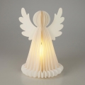 LED kerstdecoratie 12xLED/3xAA 38 cm warm wit engel