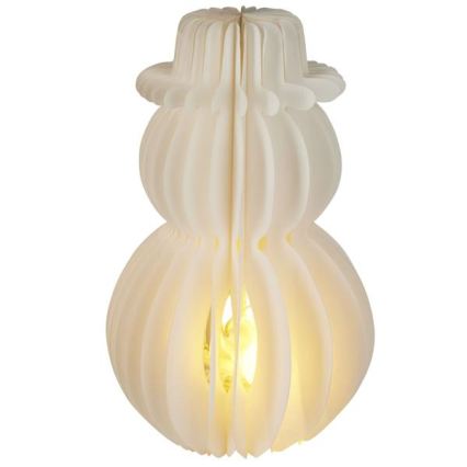 LED kerstdecoratie 12xLED/3xAA 39 cm warm wit sneeuwman
