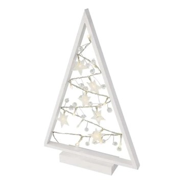 LED Kerstdecoratie 15xLED/2xAA kerstboom