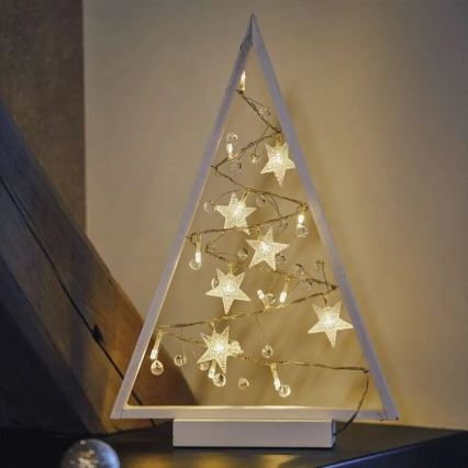 LED Kerstdecoratie 15xLED/2xAA kerstboom