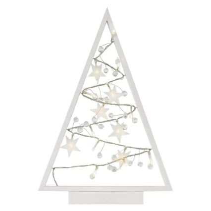 LED Kerstdecoratie 15xLED/2xAA kerstboom