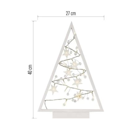 LED Kerstdecoratie 15xLED/2xAA kerstboom