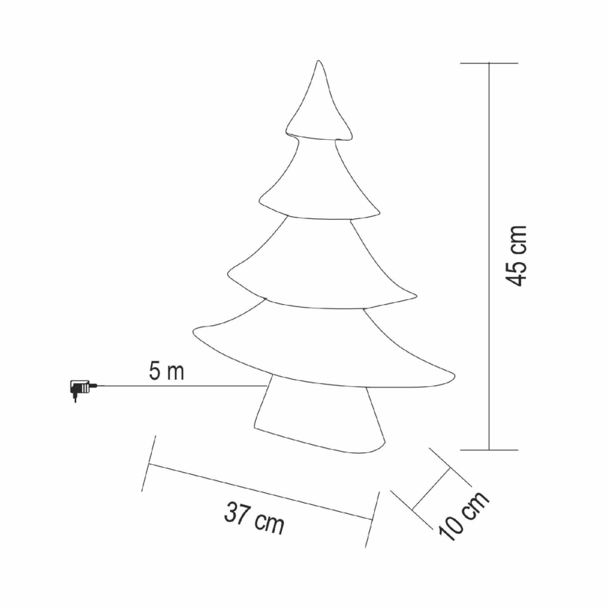 LED kerstdecoratie 160xLED/230V 45 cm kerstboompje warm wit