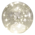 LED-kerstdecoratie 20xLED/3xAA kerstballen Ø 15 cm