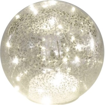 LED-kerstdecoratie 20xLED/3xAA kerstballen Ø 15 cm