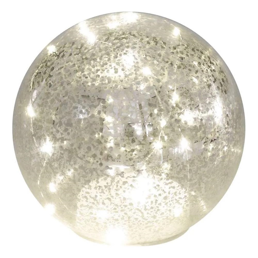 LED-kerstdecoratie 20xLED/3xAA kerstballen Ø 15 cm