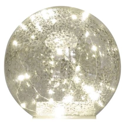 LED-kerstdecoratie 20xLED/3xAA kerstballen Ø 15 cm