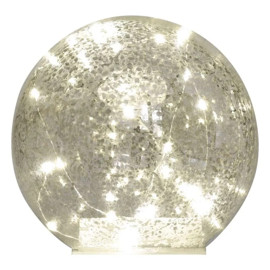LED-kerstdecoratie 20xLED/3xAA kerstballen Ø 15 cm