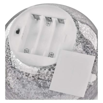 LED-kerstdecoratie 20xLED/3xAA kerstballen Ø 15 cm