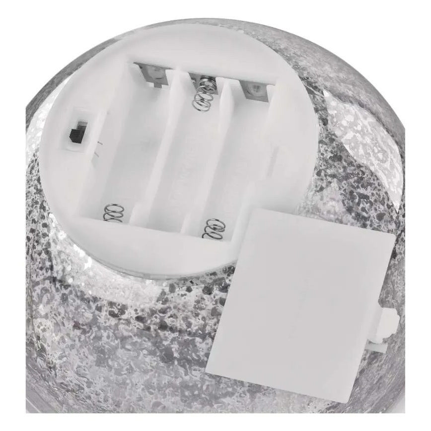 LED-kerstdecoratie 20xLED/3xAA kerstballen Ø 15 cm
