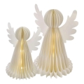 LED kerstdecoratie 20xLED/6xAA engelen