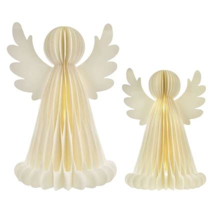 LED kerstdecoratie 20xLED/6xAA engelen