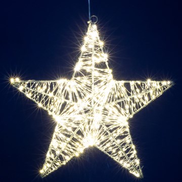 LED kerstdecoratie 320xLED/230V 45 cm ster warm wit