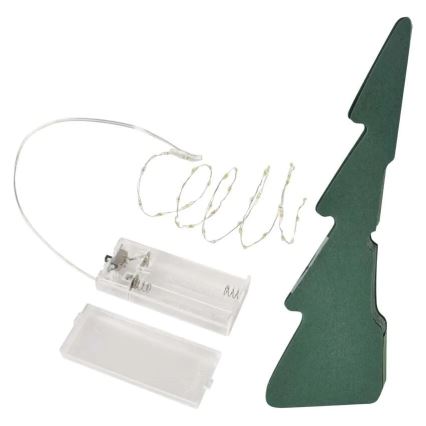 LED kerstdecoratie 35xLED/2xAA kerstboom