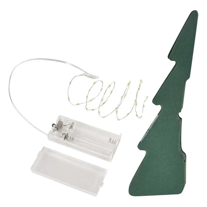 LED kerstdecoratie 35xLED/2xAA kerstboom