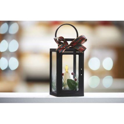 LED-kerstdecoratie, 3x AAA, zwart
