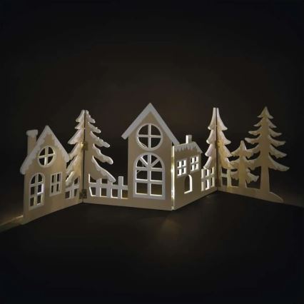 LED kerstdecoratie 40xLED/2xAA warm wit stad