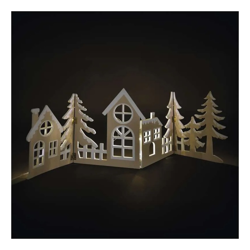 LED kerstdecoratie 40xLED/2xAA warm wit stad
