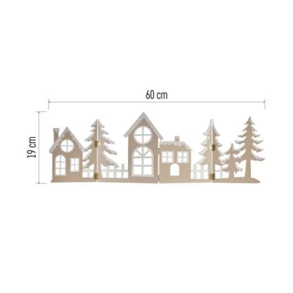 LED kerstdecoratie 40xLED/2xAA warm wit stad