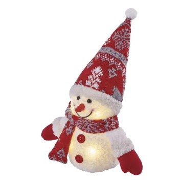 LED kerstdecoratie 4xLED/3xAAA sneeuwpop