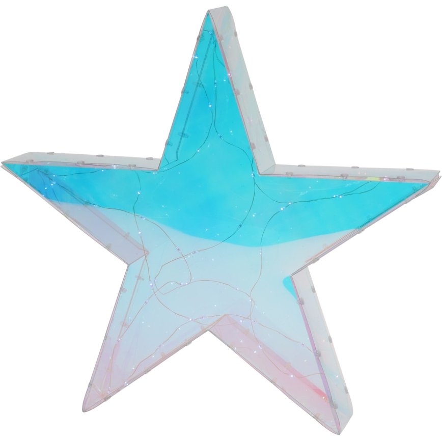 LED Kerstdecoratie 50xLED/3xAA 40 cm warm wit ster