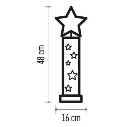 LED kerstdecoratie 5xLED/2xAA ster