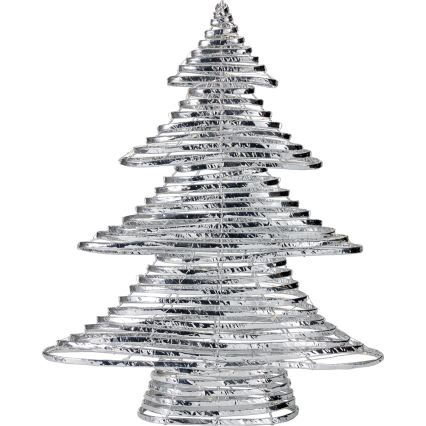 LED kerstdecoratie 60xLED/3xAA 60 cm warm wit kerstboom/zilver