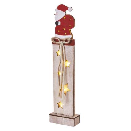 LED kerstdecoratie 7xLED/2xAA kerstman