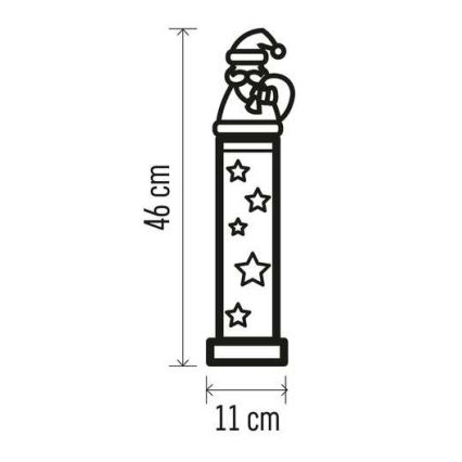 LED kerstdecoratie 7xLED/2xAA kerstman