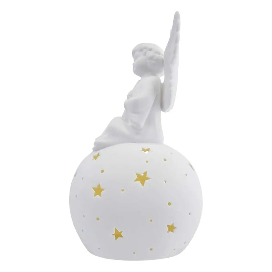 LED kerstdecoratie LED/0,4W/2xAA keramische engel