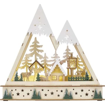 LED kerstdecoratie LED/0,6W/2xAA kerstlandschap