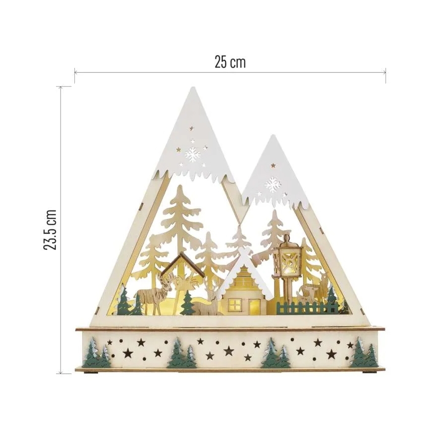 LED kerstdecoratie LED/0,6W/2xAA kerstlandschap