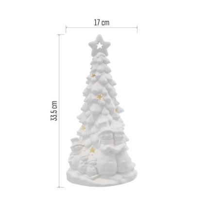LED kerstdecoratie LED/2xAA warm wit kerstboompje
