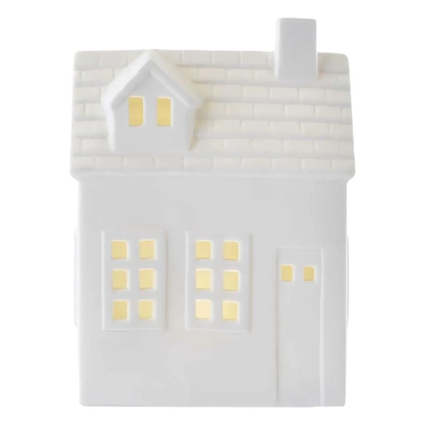 LED kerstdecoratie LED/CR2032 huisje