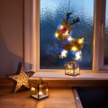 LED kerstdecoratie – rendier, 8xLED/3xAAA, koud wit