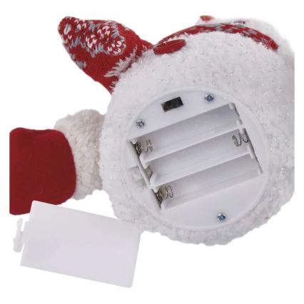 LED kerstdecoratie 4xLED/3xAAA sneeuwpop