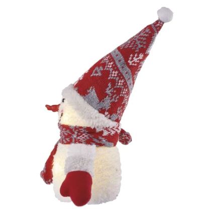 LED kerstdecoratie 4xLED/3xAAA sneeuwpop