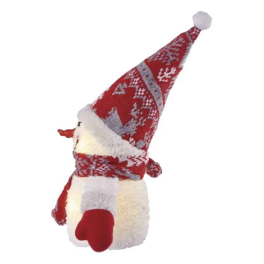 LED kerstdecoratie 4xLED/3xAAA sneeuwpop