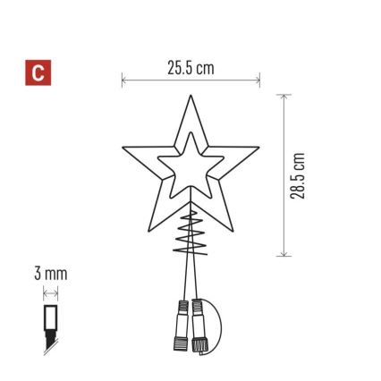 LED Kerstdecoratie voor buiten 30xLED/4W/30V IP44 koud wit