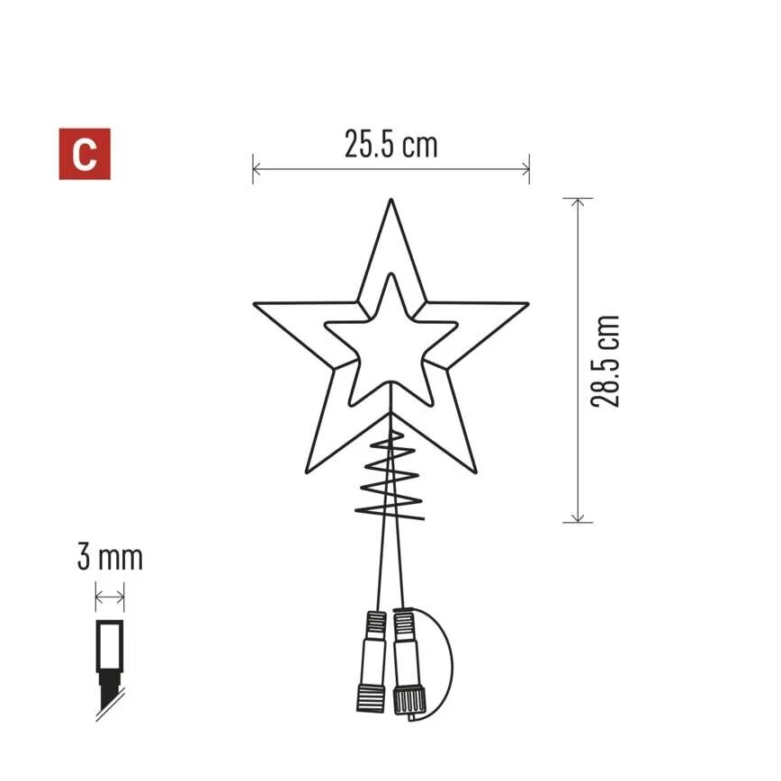 LED Kerstdecoratie voor buiten 30xLED/4W/30V IP44 koud wit