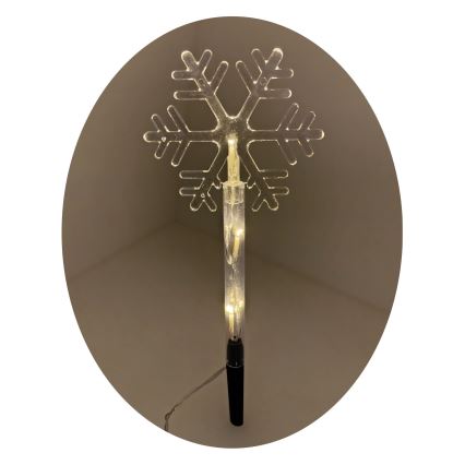 LED kerstdecoratie voor buiten 3xLED/2xAA IP44 warm wit sneeuwvlok