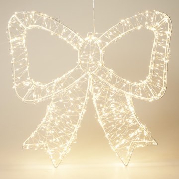 LED kerstdecoratie voor buiten 720xLED/6W/230V 46 cm IP44 warm wit strik/wit