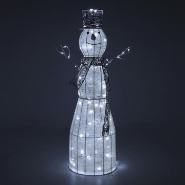 LED Kerstdecoratie voor buiten LED/3,6W/230V/koud wit 124 cm IP44 sneeuwpop