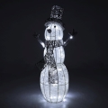 LED Kerstdecoratie voor buiten LED/3,6W/230V/koud wit 75 cm IP44 sneeuwpop