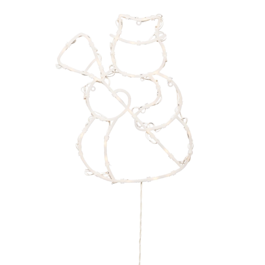 LED kerstdecoratie voor in het raam 35xLED/230V IP44 sneeuwman warm wit