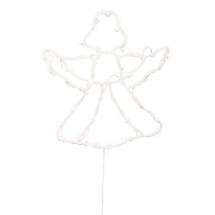 LED-kerstdecoratie voor in het raam 35xLED/3xAA IP44 engel warm wit